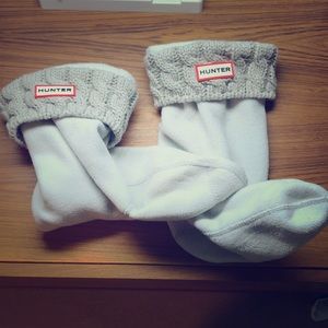 Hunters Kids XL Grey Fleece Boot Socks
